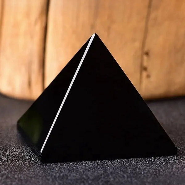 Water Element: Obsidian Crystal Pyramid Ornament