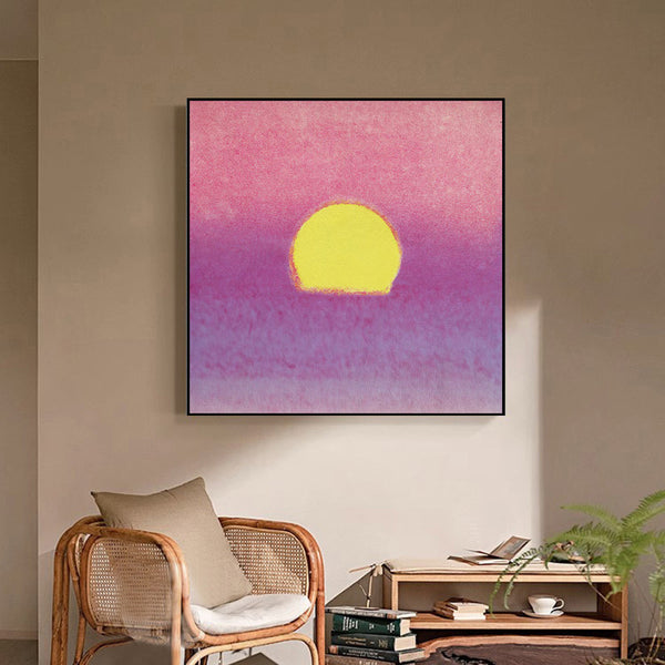 Fire Element : Abstract Sunburst Canvas Wall Art