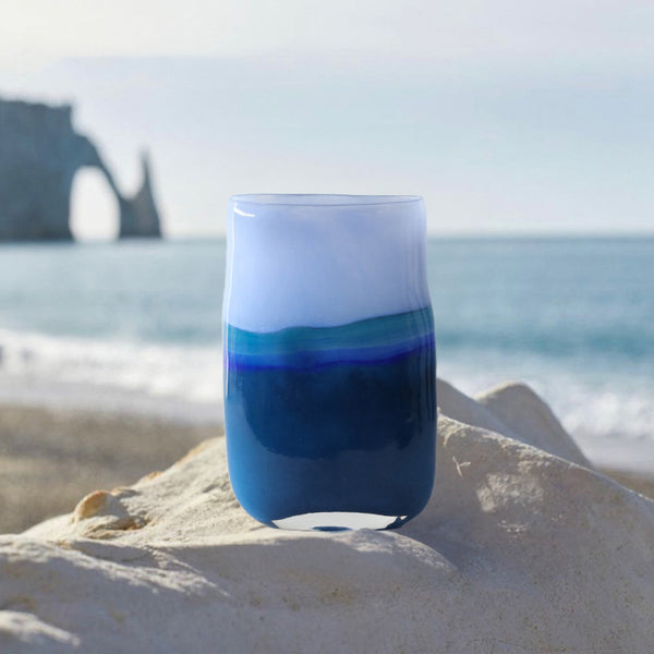 Water Element : Ocean - Blue Gradient Glass Vase